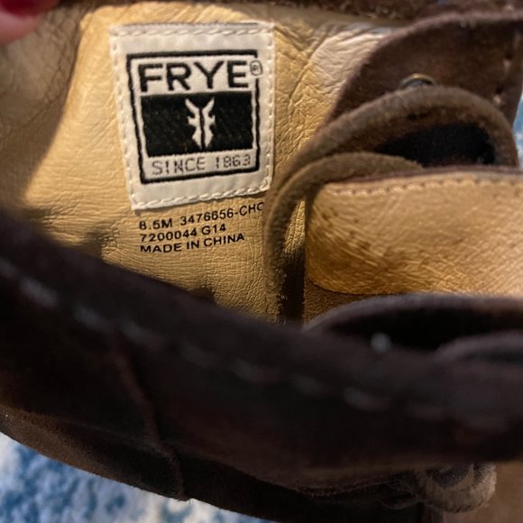 Frye Brown Parker Nubuck Lace-up Boots Size 8.5 - Picture 6 of 6